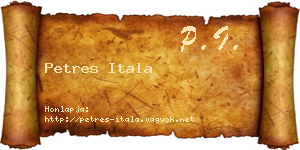 Petres Itala névjegykártya
