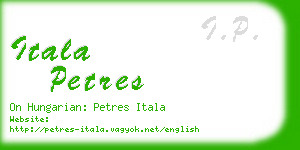 itala petres business card